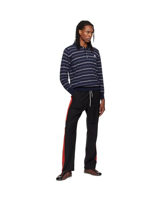Wales Bonner Blue John Smedley Edition Beam Polo for men