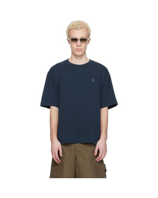 Maison Kitsuné Blue Fox Head Oversize T-Shirt for men