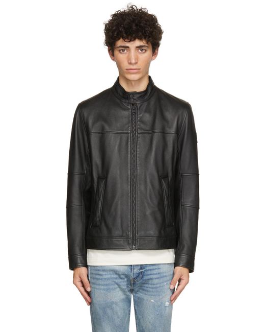 hugo boss jackson leather jacket