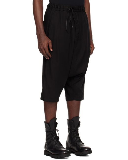 The Viridi-anne Black Drawstring Shorts for men