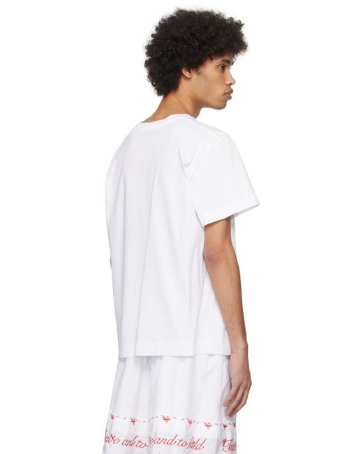 T-shirt blanc à image e Simone Rocha pour homme en coloris White