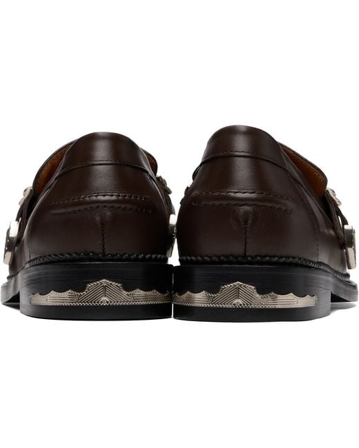 Toga Virilis Brown Ssense Exclusive Metal Loafers for men