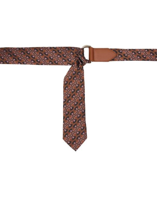 Dries Van Noten Black Multicolor Tie Belt for men
