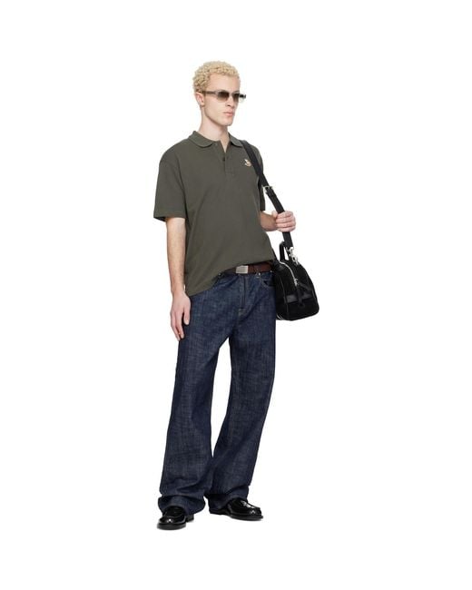 Maison Kitsuné Black Dreaming Fox Comfort Polo for men
