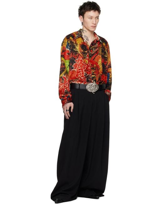 Lu'u Dan Red Misfit Shirt for men