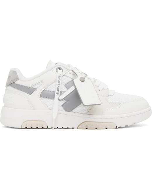 メンズ Off-White c/o Virgil Abloh ホワイト＆グレー Slim Out Of Office スニーカー Black
