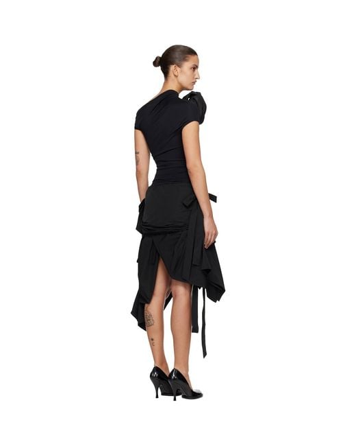 VAQUERA Black Rose Minidress