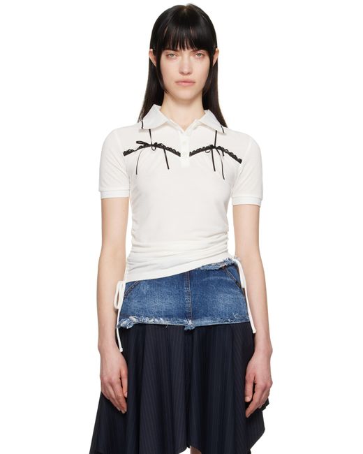 【ANDERSSON BELL】Halter String Pique Polo Shirt BLACK ANDERSSON BELL Halter String Piqué Polo in Black | Lyst
