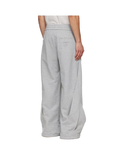 NULLUS White Interweaved Sweatpants for men