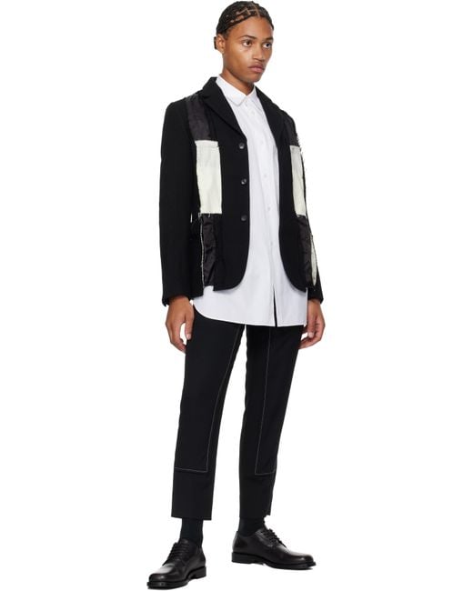 COMME DES GARÇON BLACK Black Herringbone Blazer for men
