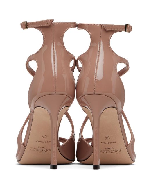 Jimmy Choo Brown Azia 95 Heeled Sandals