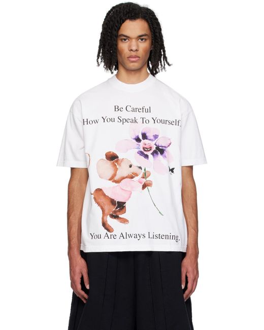 ONLINE CERAMICS White 'you Are Always Listening' T-shirt for men