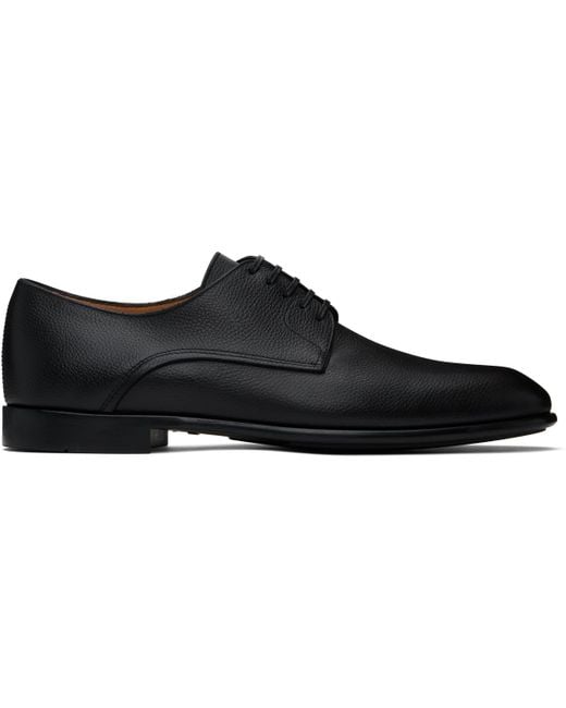 メンズ Ferragamo ブラック ツートーン ダービー Black