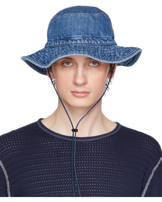 Our Legacy Blue Db Space Denim Bucket Hat for men