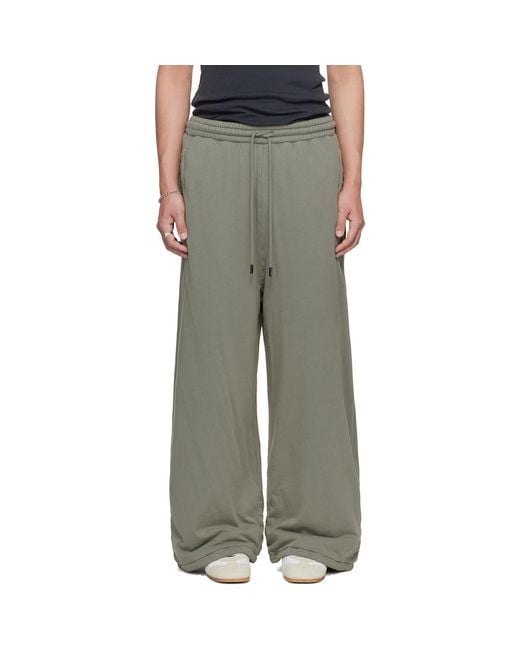 Lu'u Dan Brown Wadded Bontans Sweatpants for men