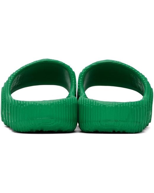 Adidas Originals Green Adilette Slides for men
