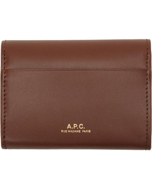 A.P.C. . Brown Astra Compact Card Holder