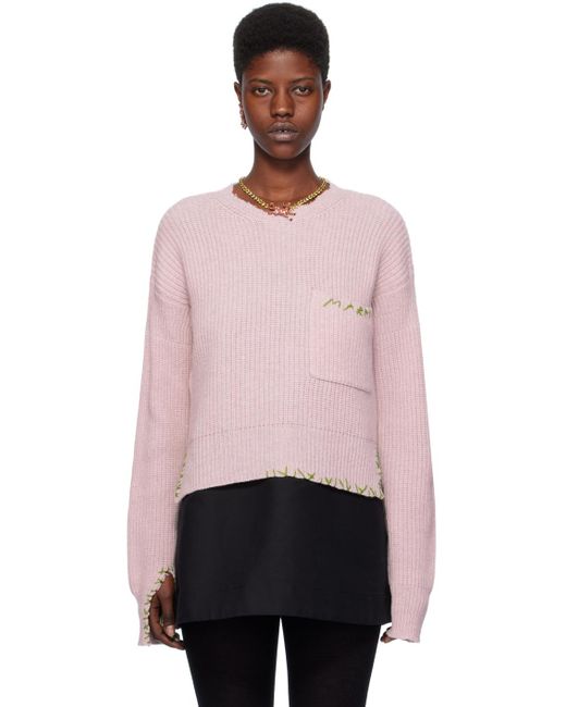 Marni Pink Mouliné Sweater