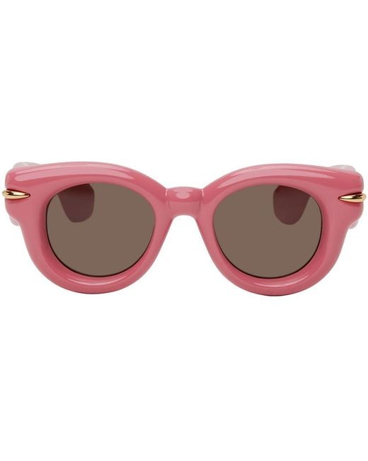 Loewe Black Pink Inflated Round Sunglasses for men