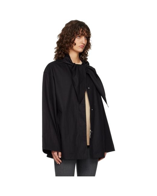 Totême Black Technical Scarf Jacket