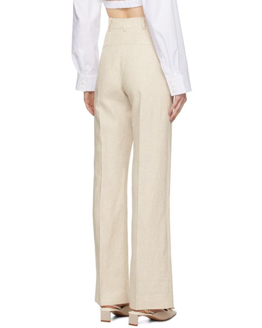 Pantalon 'le pantalon sauge' - les classiques Jacquemus en coloris White