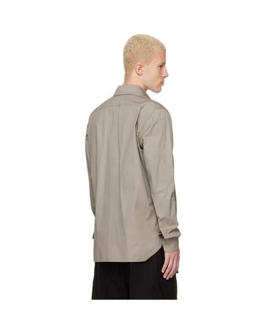 Rick Owens Gray Tower Work Shirt for men
