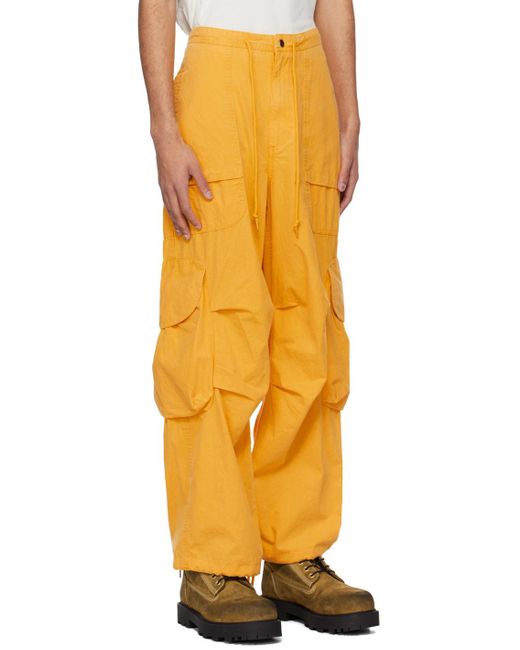 Pantalon de travail cargo jaune Entire studios pour homme en coloris Orange