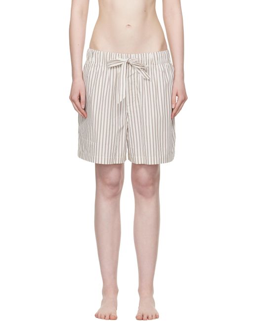 Tekla Multicolor Off- & Poplin Pyjama Shorts