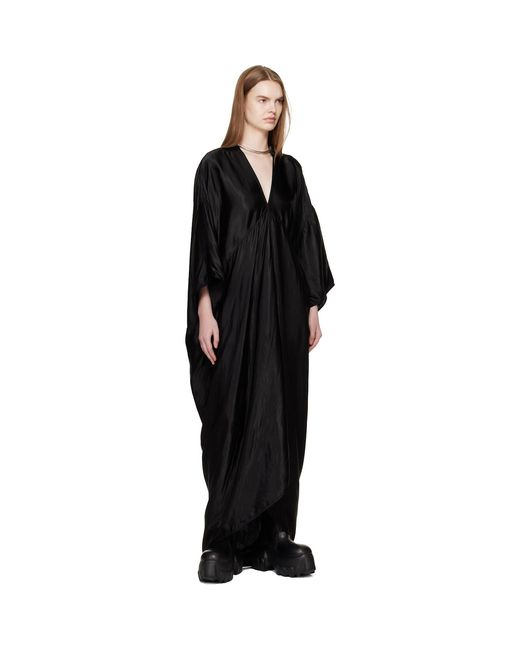 Rick Owens Black Temple Tommykite Maxi Dress