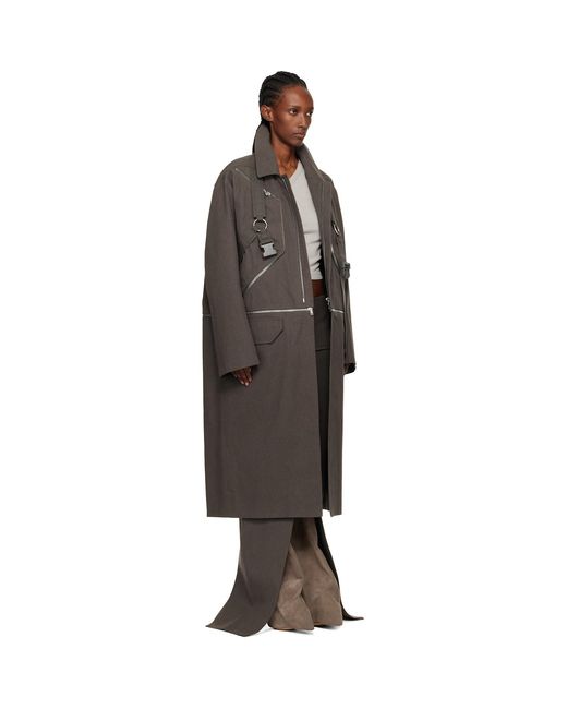 Rick Owens Black Concordians Runway Blixa Jumbo Mac Coat