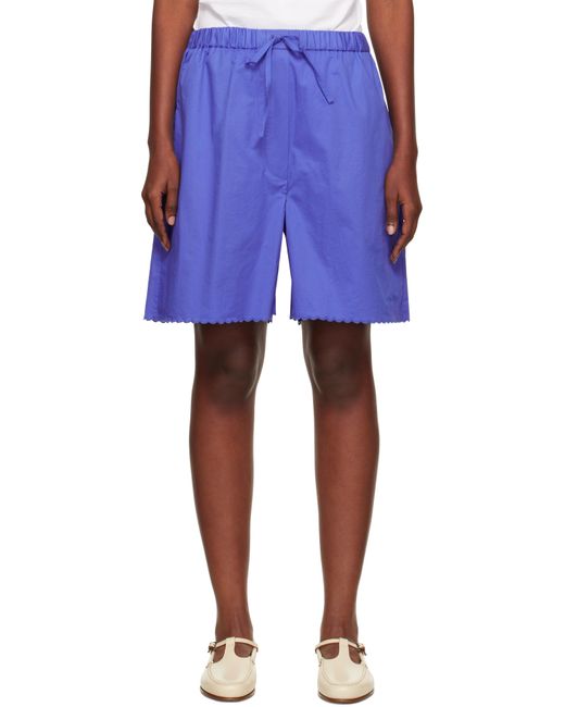 Cordera Blue Wavy Bermuda Shorts