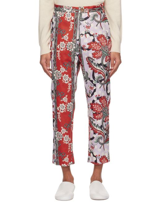 Vivienne Westwood Red Cropped Cruise Trousers for Men | Lyst