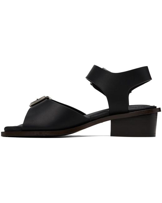 Lemaire Black Square 35 Heeled Sandals