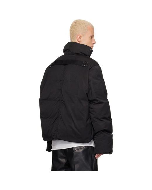 Rick Owens Black Tower Turtle Down Jacket for men