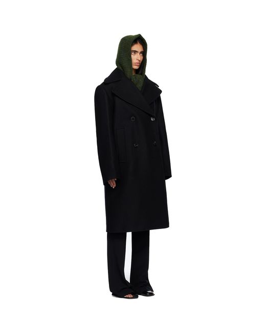 Dries Van Noten Black Wool Coat