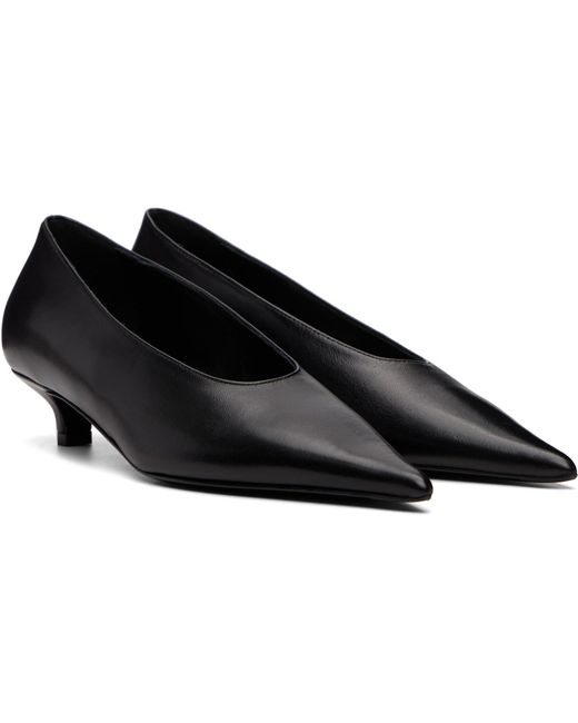 Totême  Black Sharp Nappa Kitten Heels