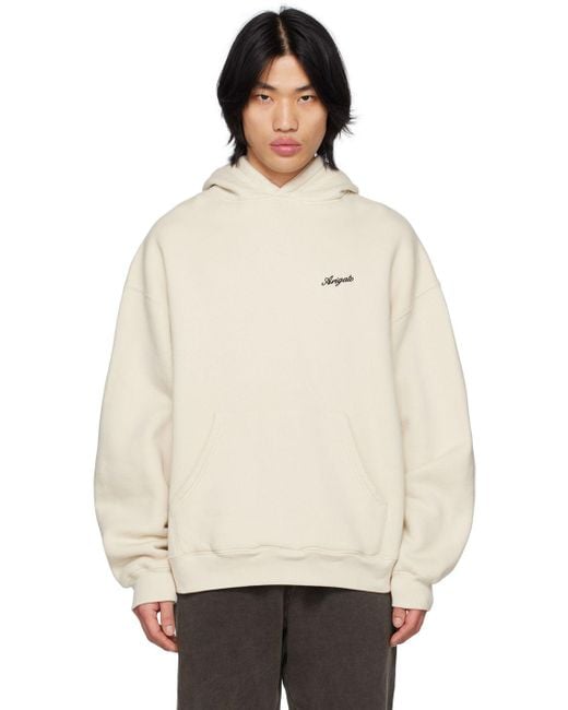 Axel Arigato Beige Chain Signature Hoodie in Natural for Men | Lyst