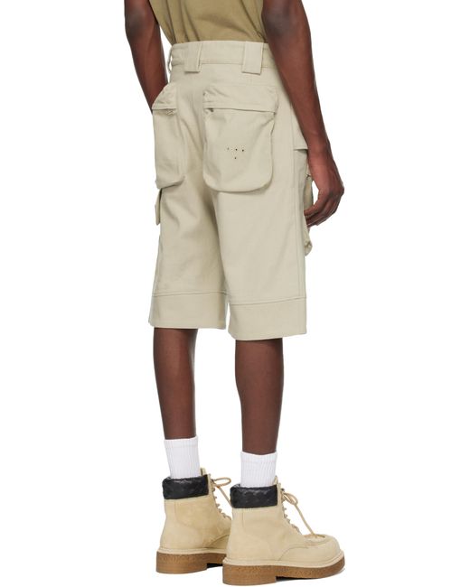 Tondolo Natural Taupe Cargo Shorts for men