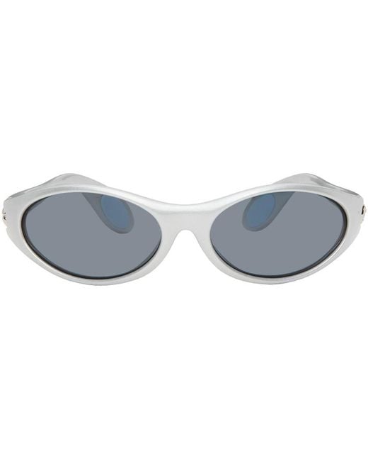 Coperni Black Silver Cycling Sunglasses for men