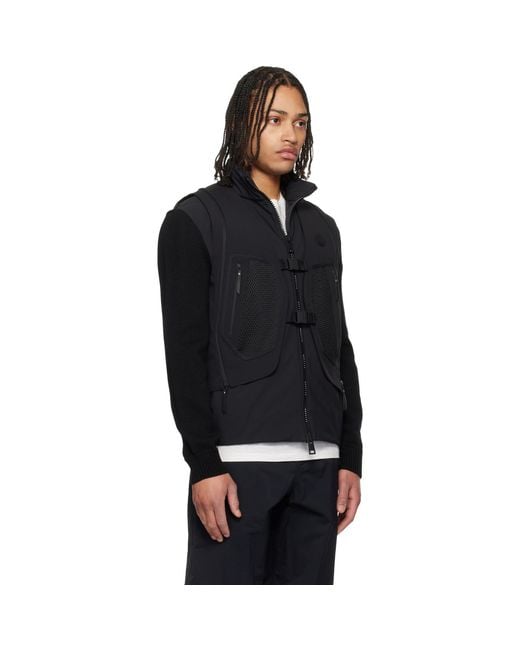 Moncler Black 'Matt' Spica 2-In-1 Vest for men