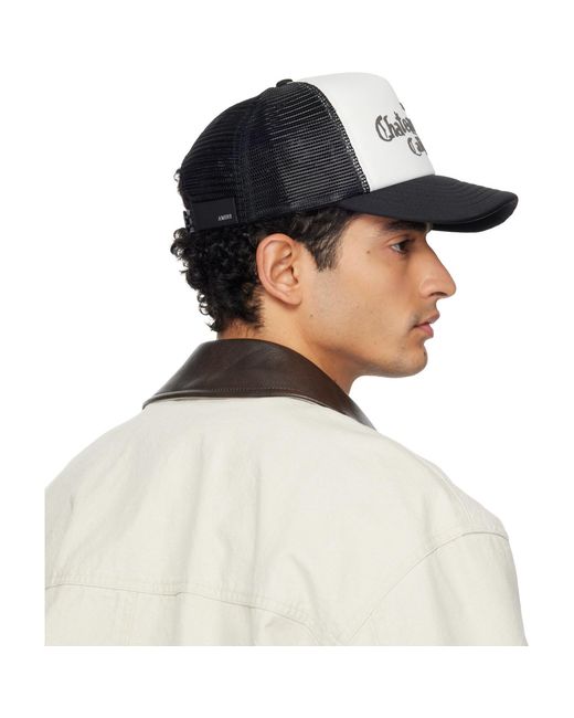 Amiri Black 'Chateau Foam Trucker Cap for men