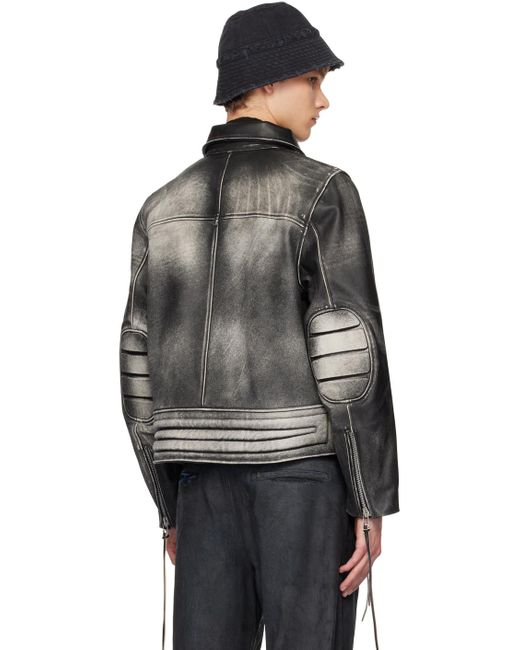 ジャケット・アウター eytys flux leather jacket SSENSE Exclusive Black Flux Leather Jacket by EYTYS on Sale