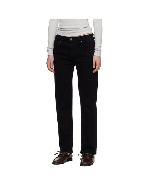 Citizens of Humanity Black Anissa Straight Leg Jeans