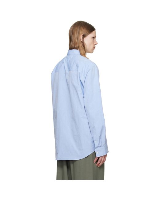 Dries Van Noten Blue Classic Cotton Tie Shirt for men