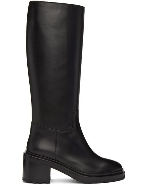 LEGRES Oiled Leather Riding Boots in Black | Lyst Canada