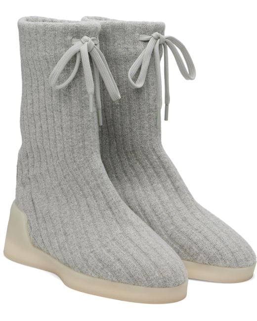 Fear Of God Moc Knit High Sneakers in Grey for Men | Lyst UK