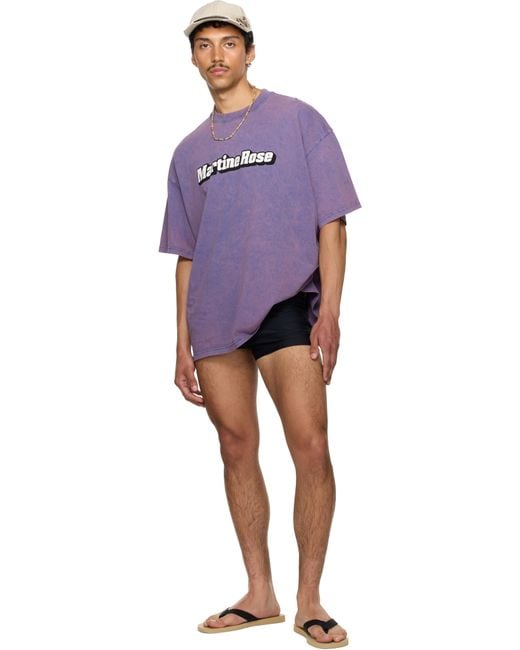 メンズ Martine Rose Ssense限定 パープル オーバーサイズ Tシャツ Purple