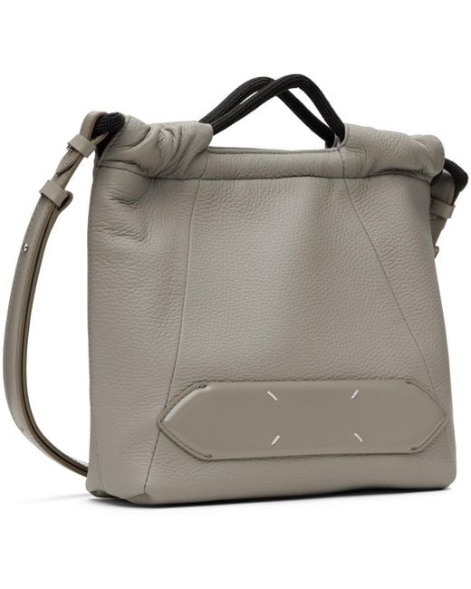 Maison Margiela Metallic Gray Soft Small 5ac Drawstring Bag