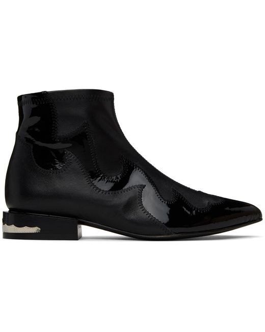 Toga Black Paneled Boots