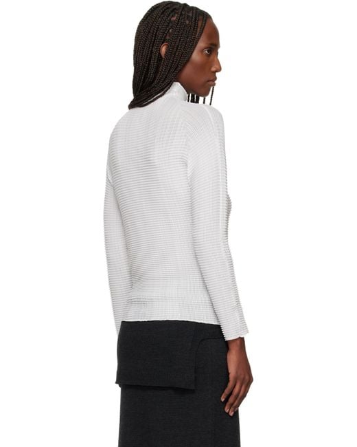 Issey Miyake Black Wooly Pleats Top